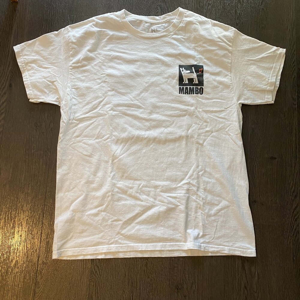 MAMBO FARTING DOG GRAPHIC TSHIRT SIZE LARGE PREOWNED